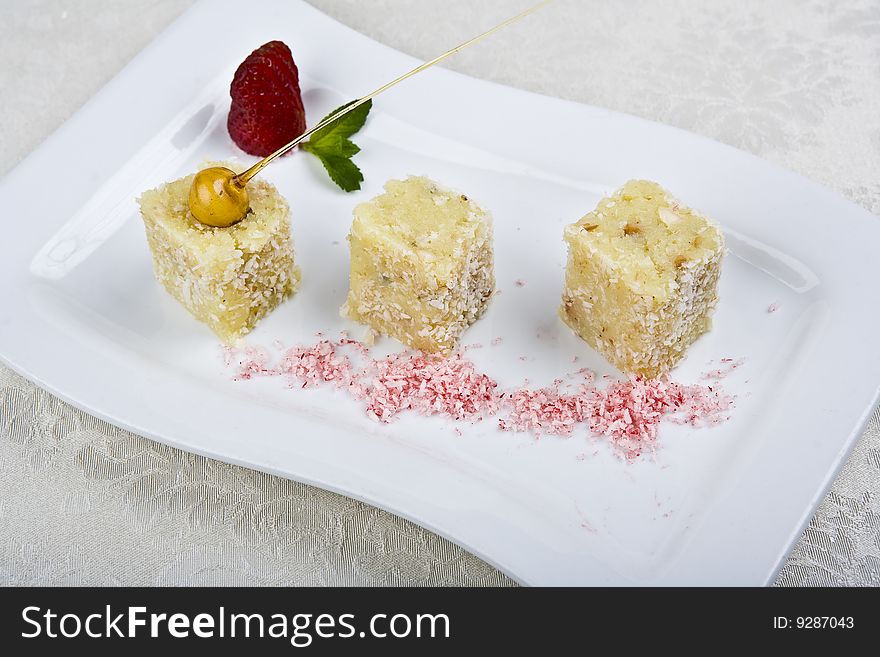 Coconut and cashewnut cooked in milk