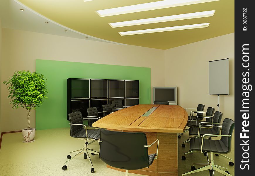 Conference a hall (3d rendering)