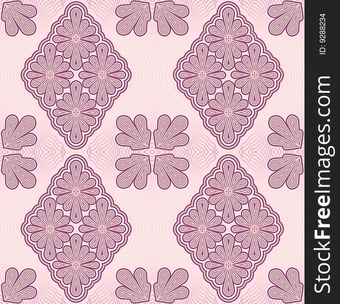 Pink geometric pattern - flower vector