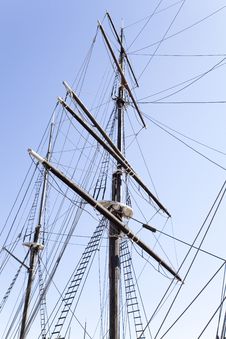Mast Of An Old Sailing Ship Stock Photos Mast Of An Old Sailing Ship Stock Photos