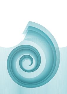 Abstract Aquamarine Seashell Stock Images