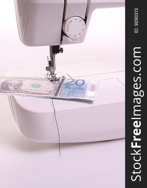 Sewing money machine