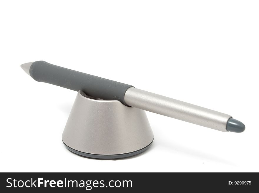 Digitizer pen on pedestal isolated