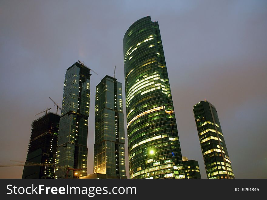 Skyscrapers of Moscow city business center