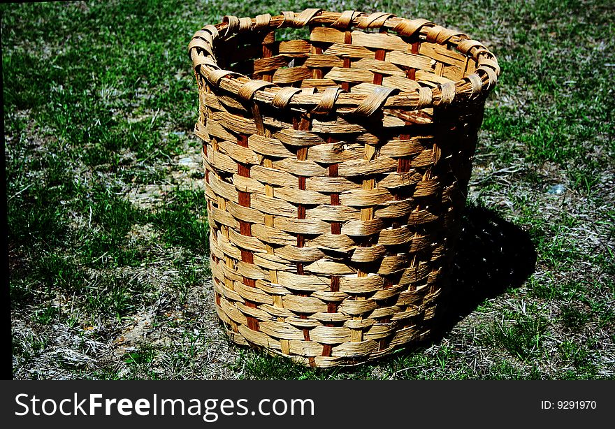 This old cotton basket was used on a farm during cotton picking time.