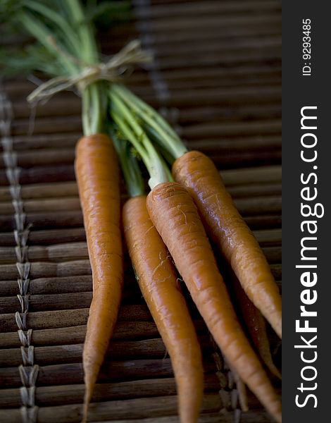 Freshly picked, organically grown carrots. Freshly picked, organically grown carrots