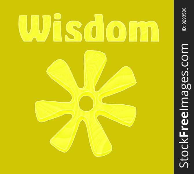 Wisdom illustrated by the African symbol of ananse ntontan in yellow - a raster illustration. Wisdom illustrated by the African symbol of ananse ntontan in yellow - a raster illustration.