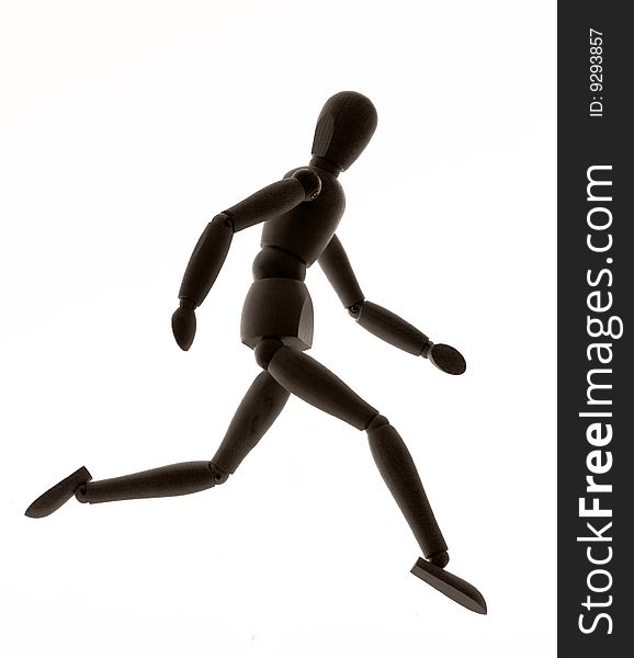 Running people silhouette. Activity mannequin.
