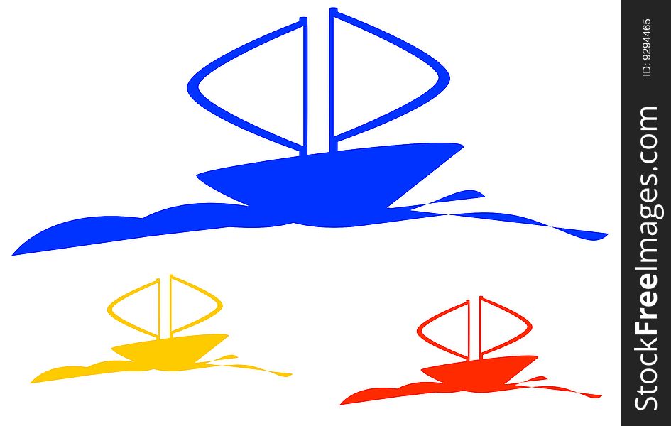 Illustration of a ship on the sea. Illustration of a ship on the sea.