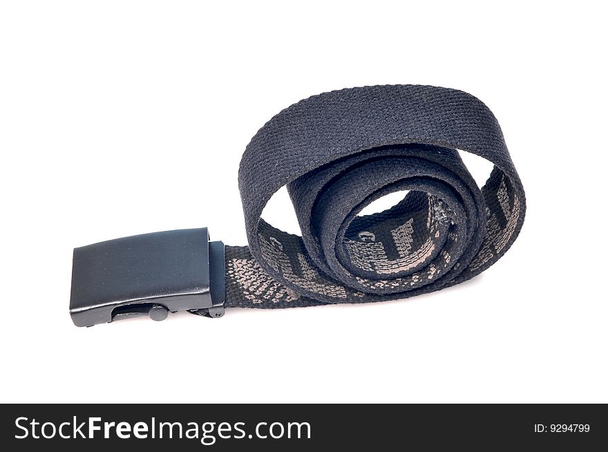 Black belt isolated on isolated background.