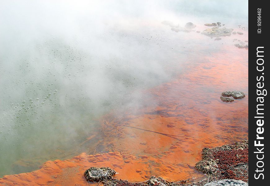 Champagne Pool Geothermal Activity, New Zealand