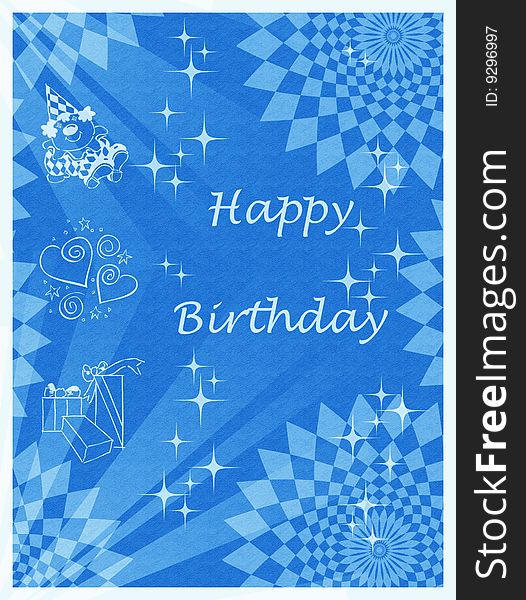 A beautiful happy birthday card for baby boy