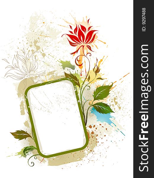 Abstract background with floral elements. Abstract background with floral elements