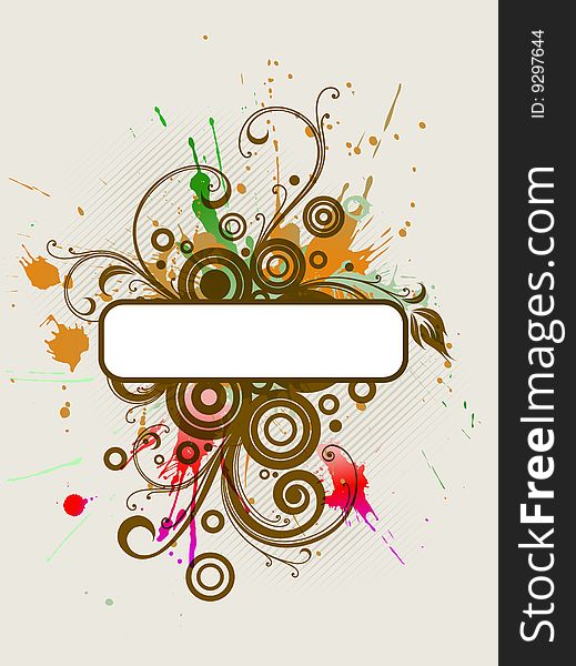 Abstract background with floral elements. Abstract background with floral elements