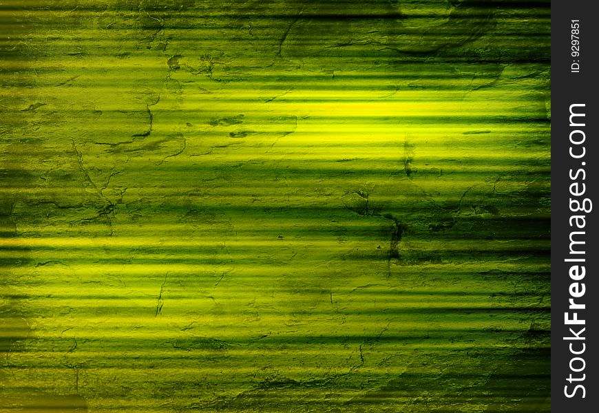 Green dynamic waves with old effects. Abstract illustration. Green dynamic waves with old effects. Abstract illustration