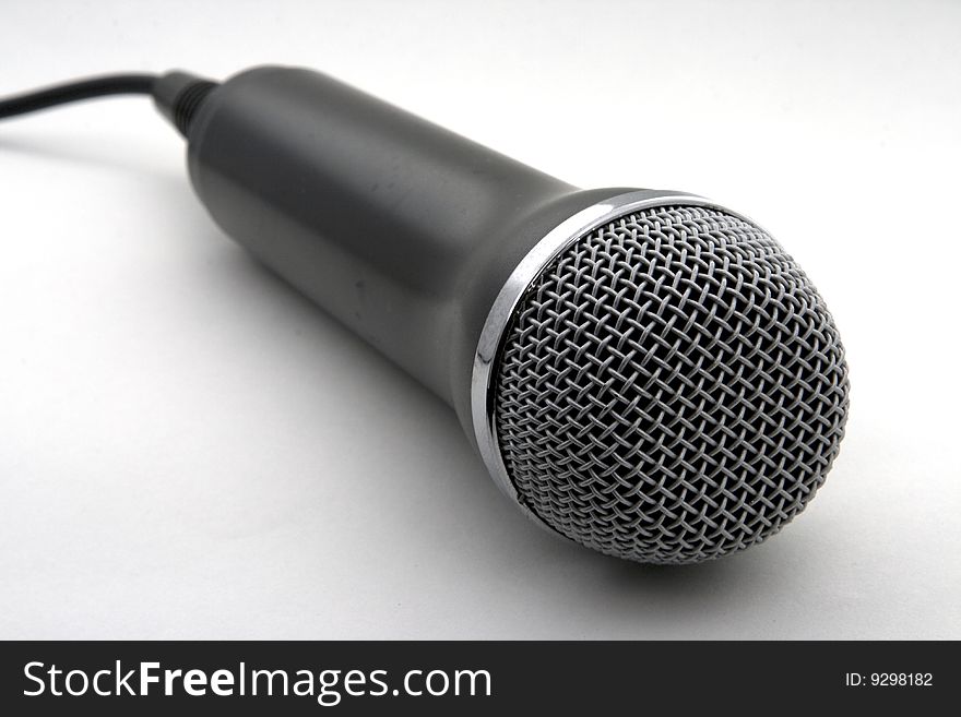 Black mic isolated on white background