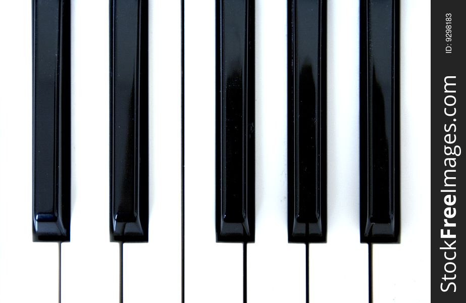 Isolated Piano or Keyboard keys. Isolated Piano or Keyboard keys