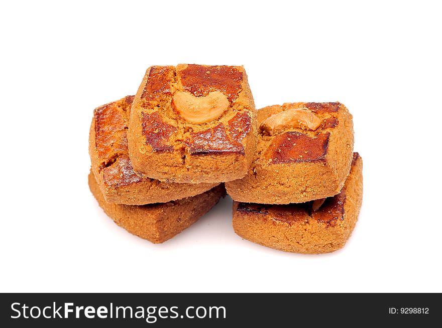 Biscuits isolated on white background.