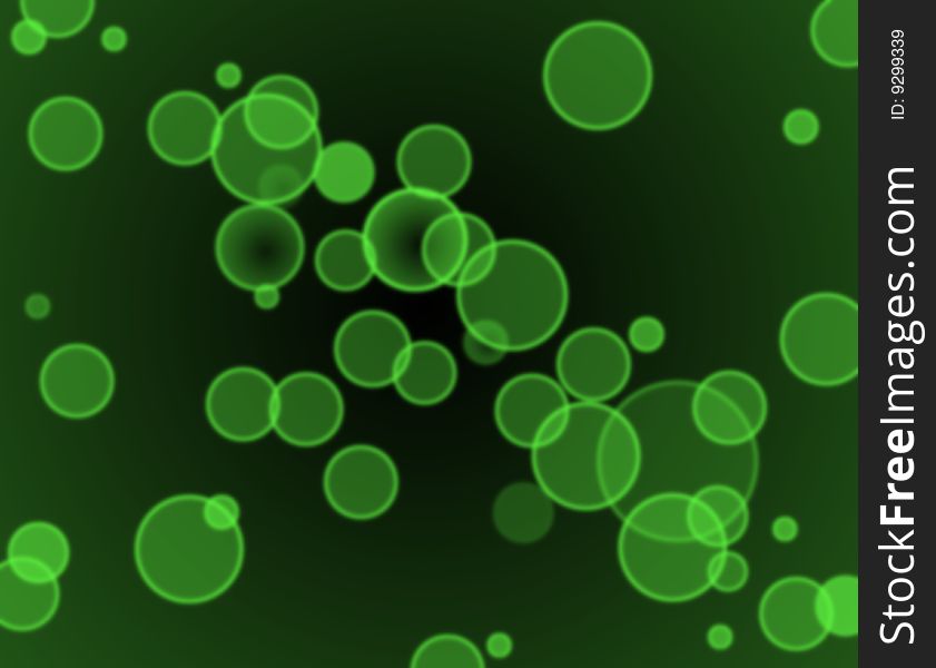 Abstract background with green circle