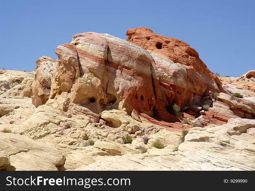 Multi Colored Rock Formation