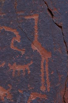 V-V Petroglyphs Stock Photography