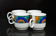Four Coffee Cups Stock Images Four Coffee Cups Stock Images