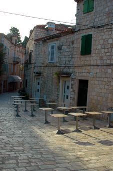 Street Cafe Croatia Stock Image