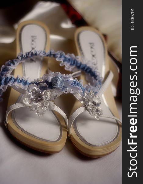Pair of wedding sandals