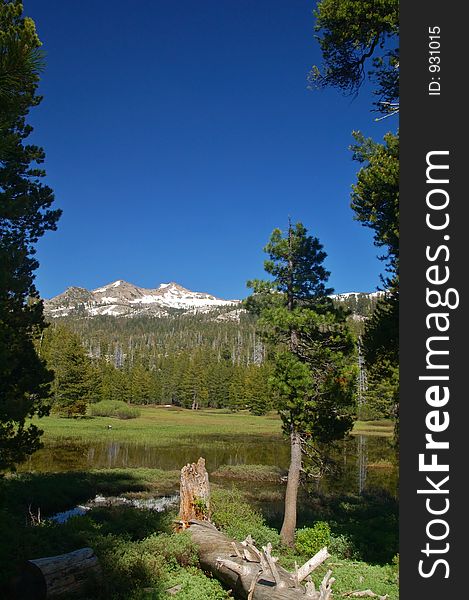 Northern Sierra Nevada mountain range, California, in spring. Northern Sierra Nevada mountain range, California, in spring