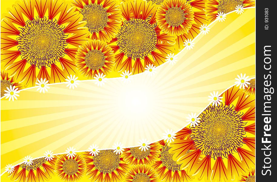 Background flower, vector illustration