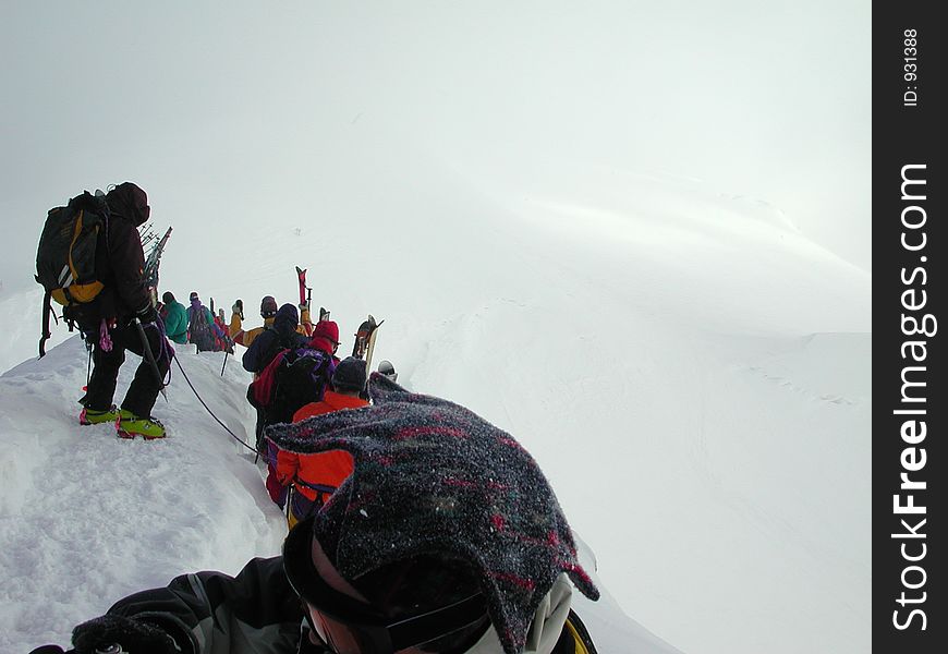 Snowy Descent into the Vallee Blanche 2. Snowy Descent into the Vallee Blanche 2