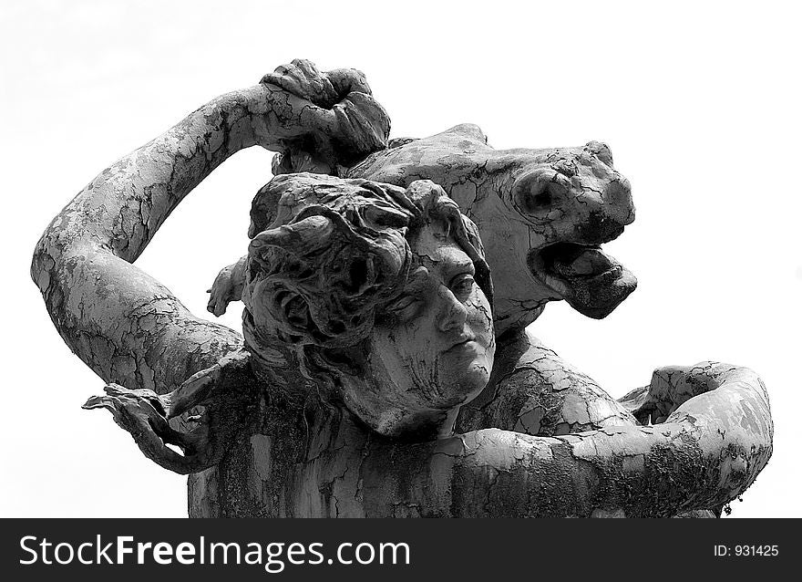 Part of the incredible fountain at Piazza della Repubblica