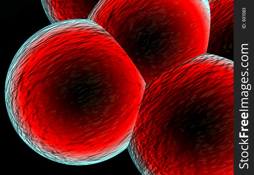 This is a image of some fused blood cells.