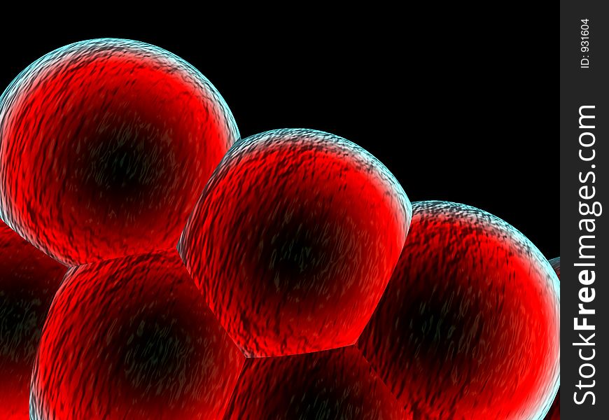 This is a image of some fused blood cells. This is a image of some fused blood cells.