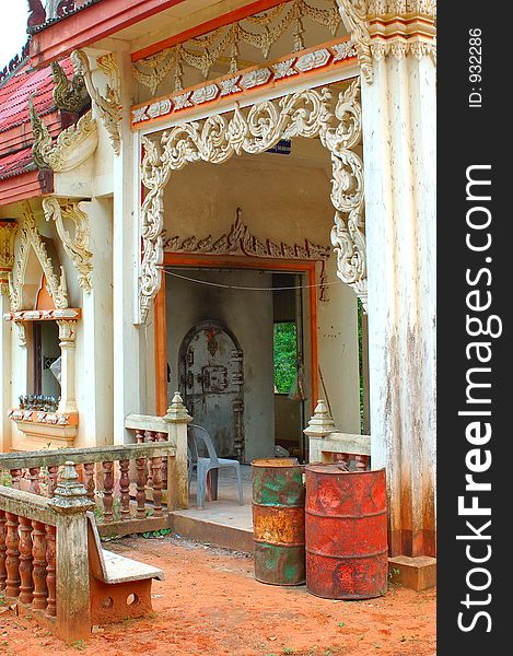 Buddhist Crematorium Near Ban Pa San Village, Thailand.