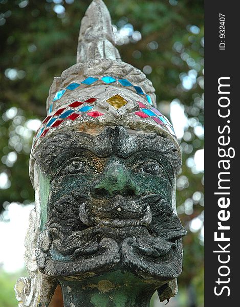 Evil Demon Spirit Statue, Suratthani, Thailand.