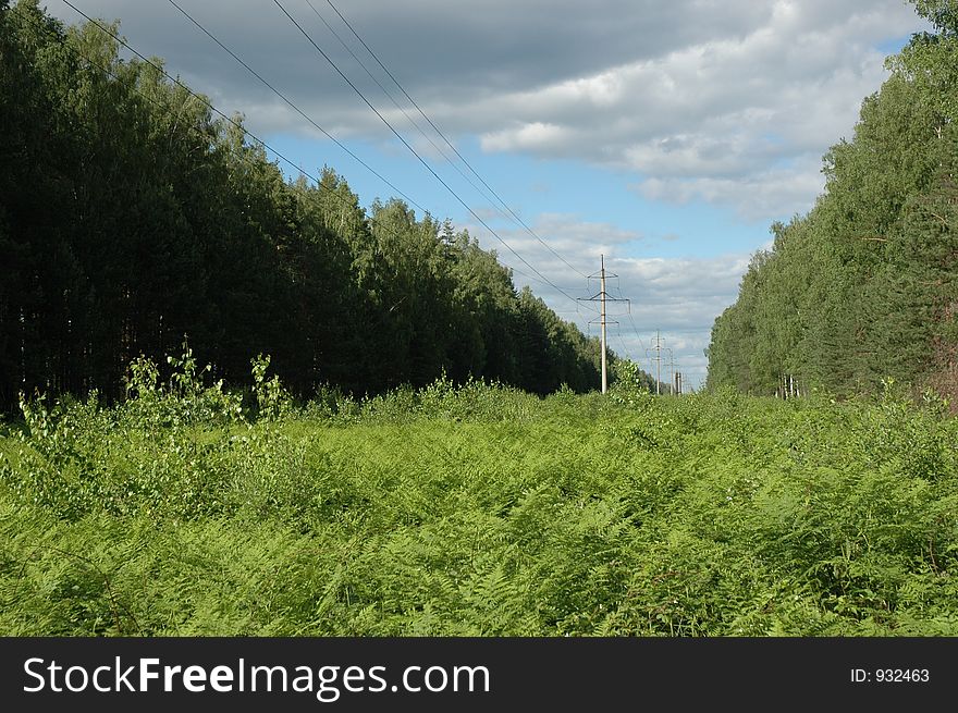 Cutting for voltage towers