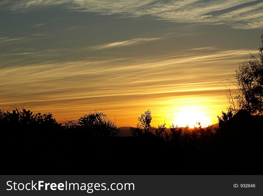 Sunset in the mountains