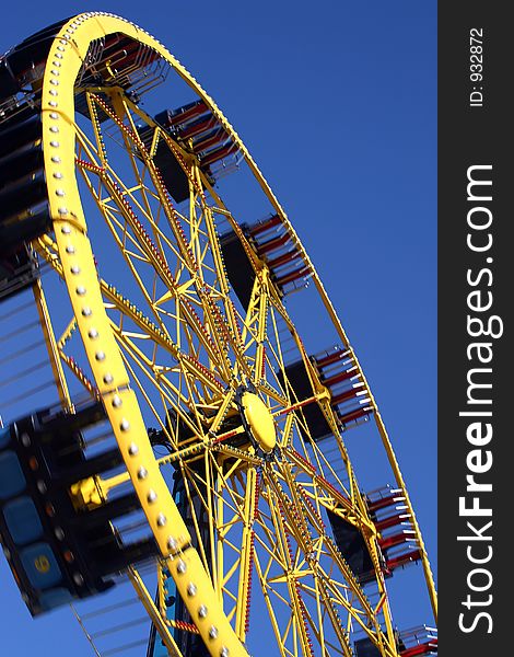 Colourful ferris wheel with blue sky, Luna Park, Sydney, Australia