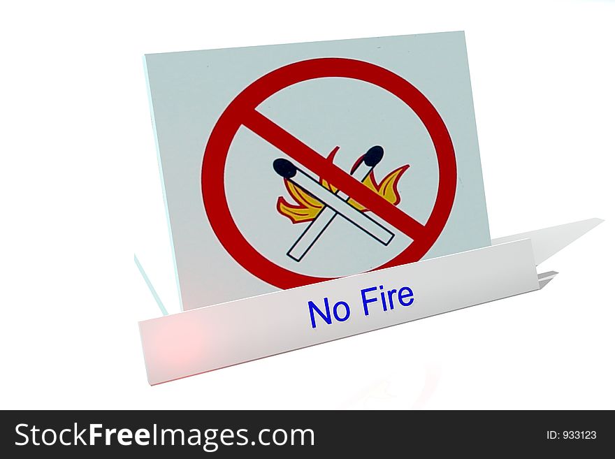 Rendered No fire sign