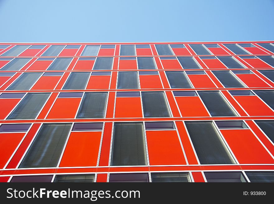 Red Modern Office Building 02