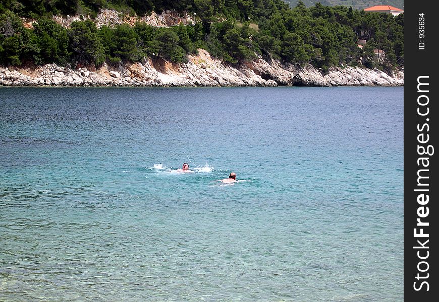 Swim in adriatic sea