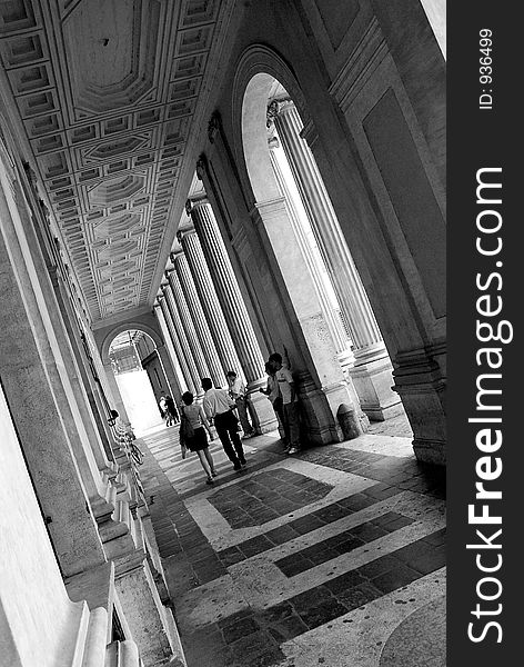 Arches off Piazza Colonna