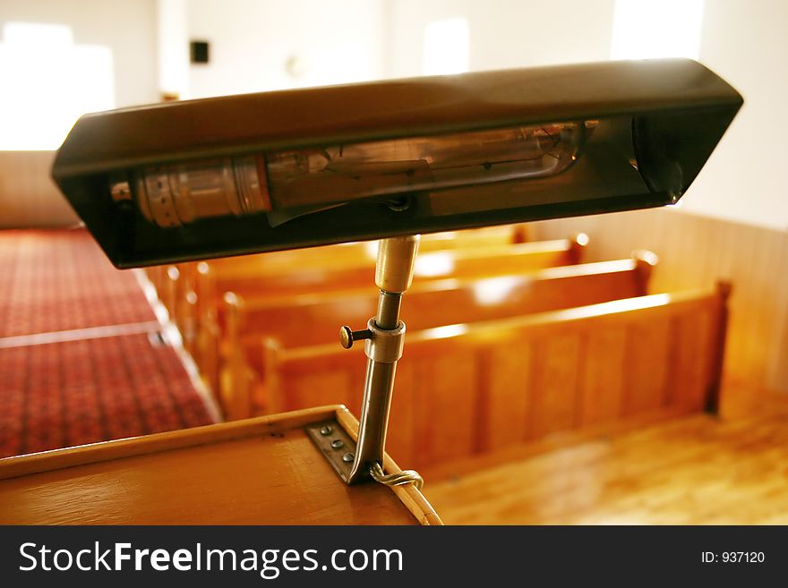 Light on Church Pedestal