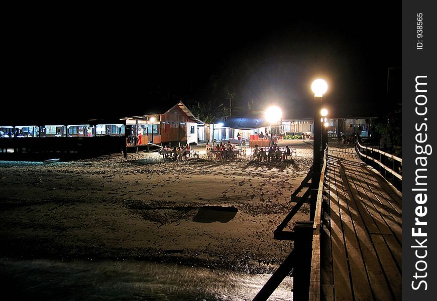 By the Beach at Night