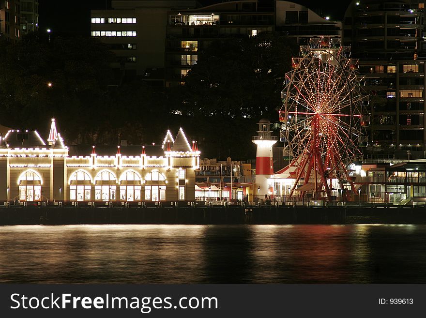 Ferris Wheel At Night, Luna Park, Sydney, Australia
