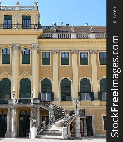 Outside staircase in front of the Vienna castle