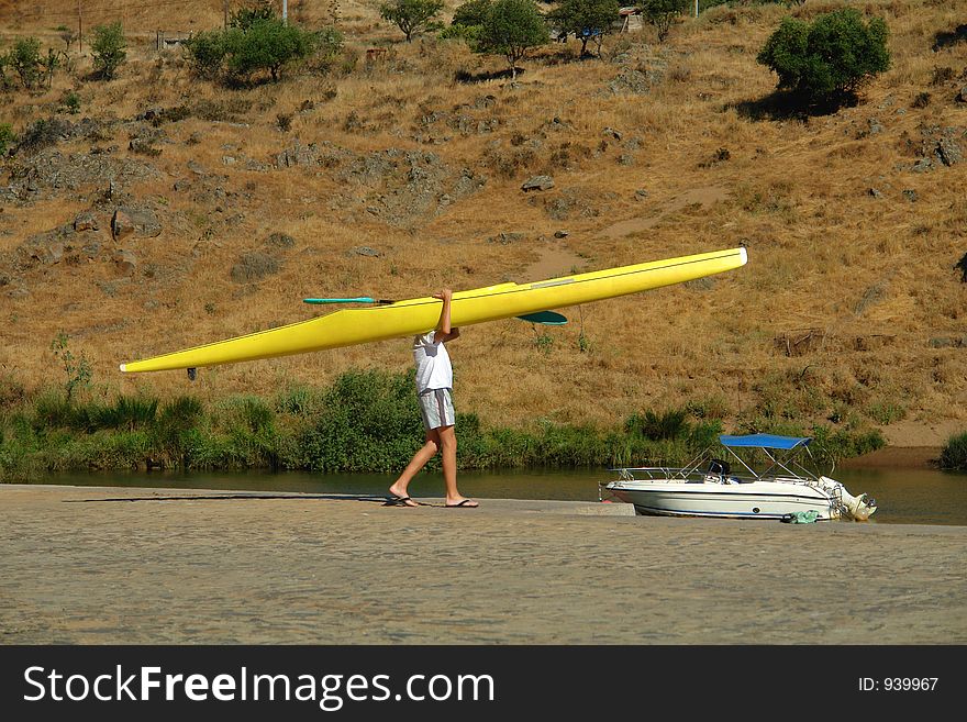 Transporting the kayak