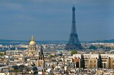 Eiffel Tower And Hotel Des Invalides Stock Image Eiffel Tower And Hotel Des Invalides Stock Image