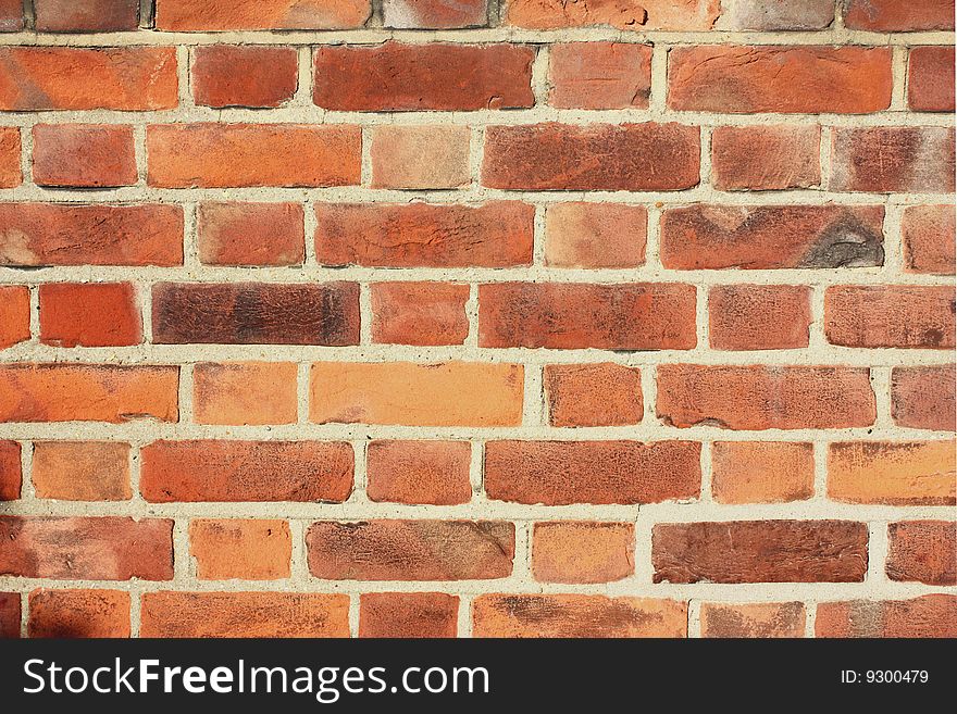 Old victorian weathered brick wall close up